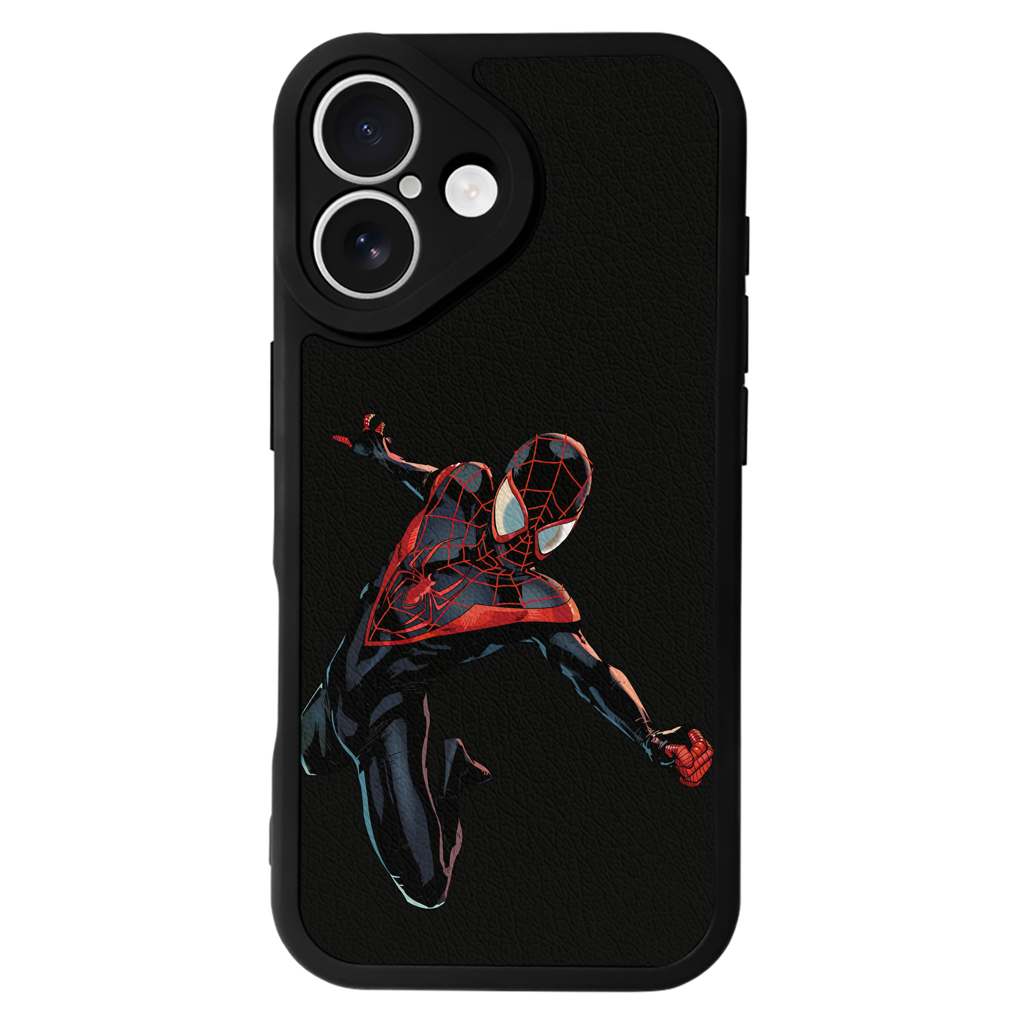 Spider Man スパイダーマン 【iPhone 16シリーズ対応】シリコンスマホケース（レザー調） 材質：シリコン